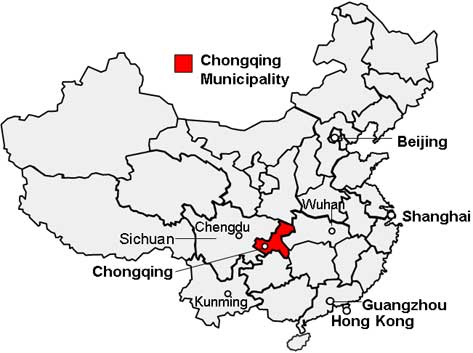 Chongging chine carte